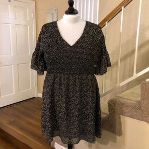 Ditsy Floral Dress with Smocked Bodice